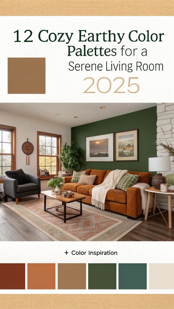  Bold, Earthy Colors
Modern Living Room Furniture Trends 2025