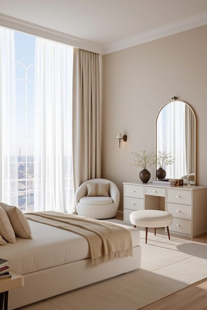  A soft armchair by the window 