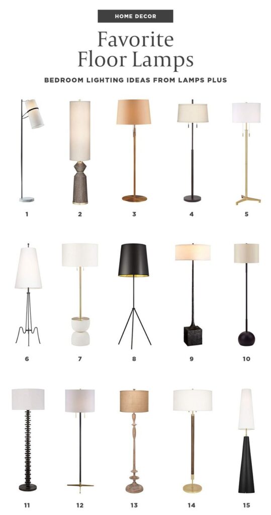 Floor lamps and table lamps add warmth.