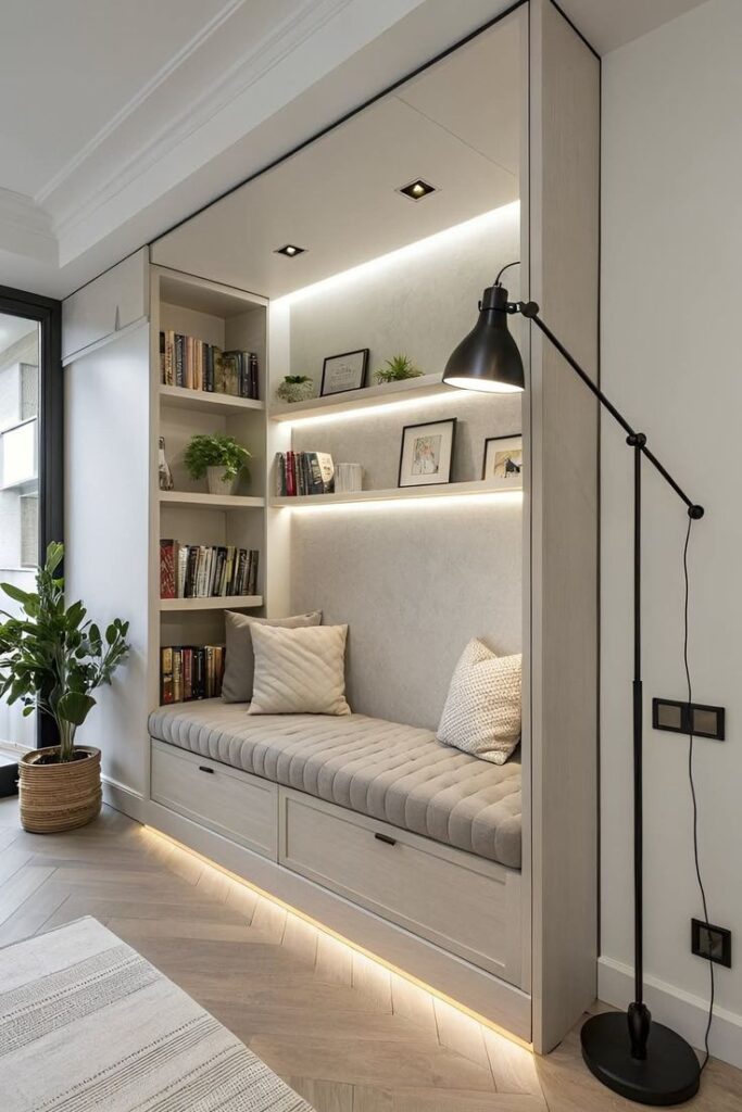 A soft armchair by the window